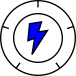 Target with energy symbol.